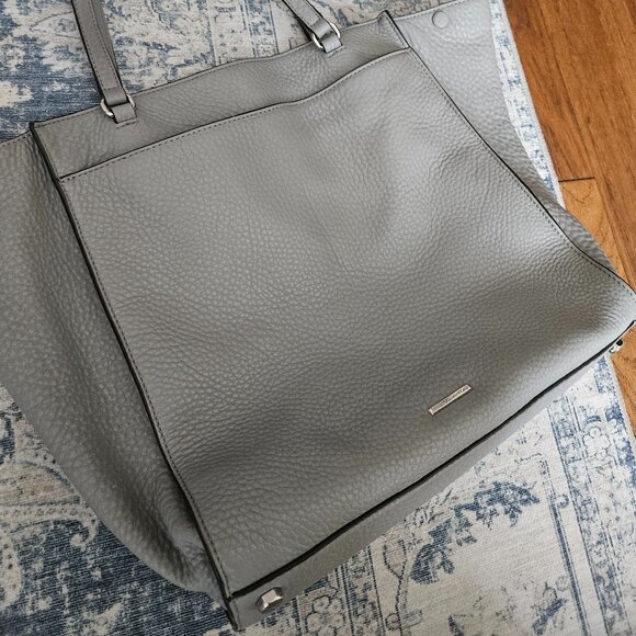 Rebecca Minkoff Grey Leather Tote Bag - Picture 2 of 10
